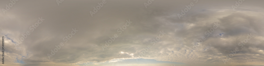 Canvas Prints overcast sky panorama on rainy day with nimbostratus clouds in seamless spherical equirectangular fo
