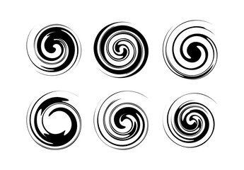 Set of abstract spiral background, vector image - 544811082