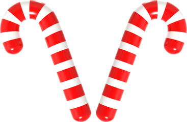 3d render christmas candy cane