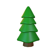 3d rendering of spruce tree. new year christmas tree png