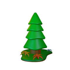 3d rendering of spruce tree. new year christmas tree png