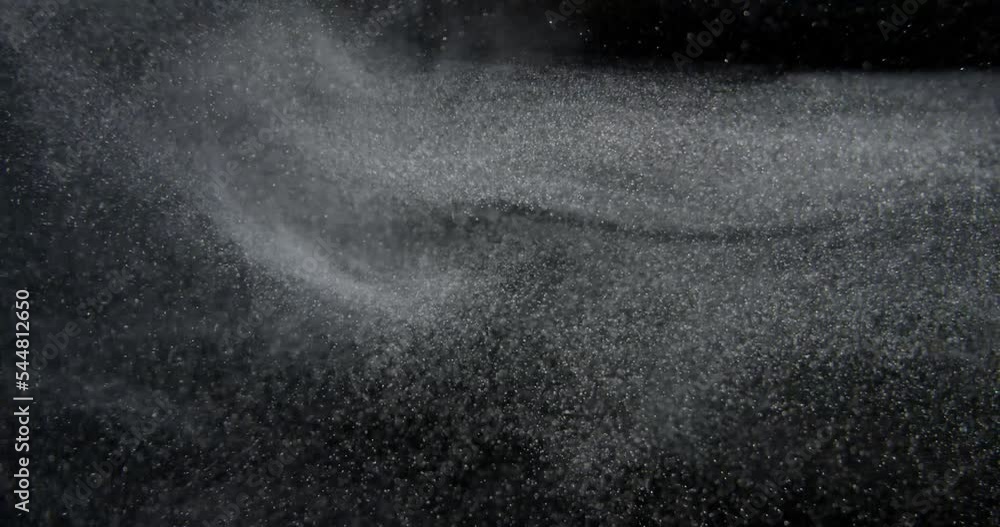 Canvas Prints organic cloudy system of dust particles on black screen overlay. filmed with red camera in slow moti