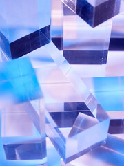 Blue and purple crystal background