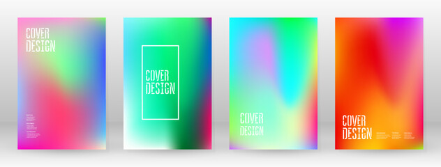 Pastel Soft. Rainbow Gradient Set Color Background