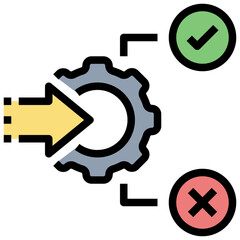 algorithm filled outline style icon
