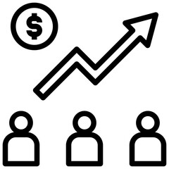 gdp outline style icon