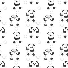 cute panda cartoon pattern graphic