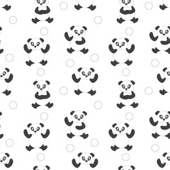 cute panda cartoon pattern graphic