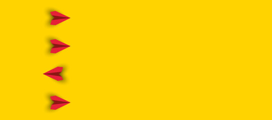 red planes.risk management.
New ideas creativity and innovative solution business concept. Thinking different, Business leader, personality development idea concept.