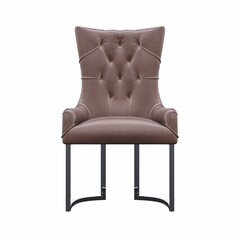 chair isolated on white background, interior furniture, 3D illustration, cg render
