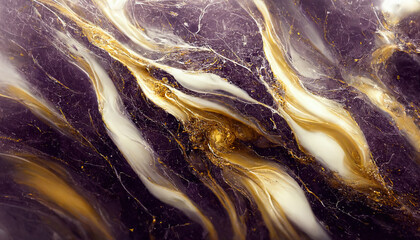 Abstract luxury purple marble background. Digital art marbling texture. Beautiful abstract painting for design
