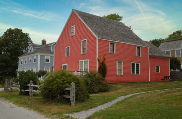 Fototapeta na wymiar Ancient houses in the town of Shelburne in Nova Scotia