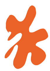 Orange Organic Abstract Shape 