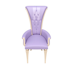 chair isolate on a transparent background, interior furniture, 3D illustration, cg render