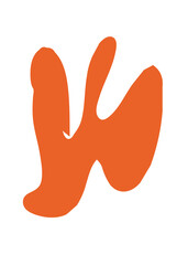 Orange Organic Abstract Shape 