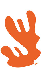 Obraz premium Orange Organic Abstract Shape 