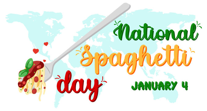 National Spaghetti Day Banner Design