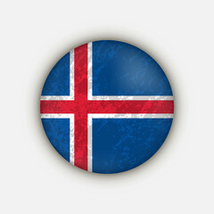 Obraz premium Country Iceland. Iceland flag. Vector illustration.