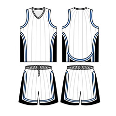 Mock up basketball jersey, in vector form, and can be re-edited as needed. This design is for basketball teams, communities, jersey concepts, jersey products, posts on social media.