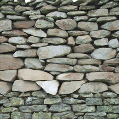 Dry stone wall background texture cloesup