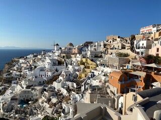 Santorini village in island country