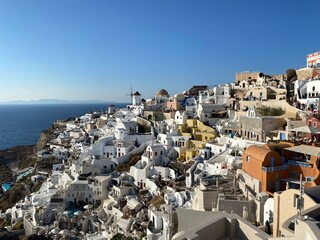Fototapeta na wymiar Santorini village city