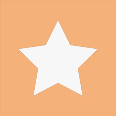 white  star icon on orange