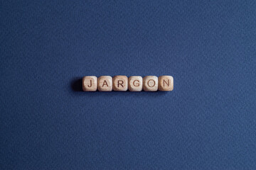 Jargon - word concept on cubes