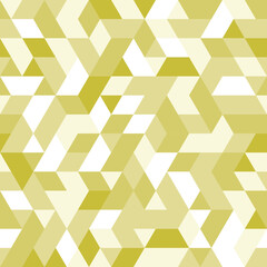 Geometric vector pattern with triangles and arrows. Geometric golden and white modern ornament. Seamless abstract background