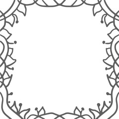 Obraz premium black and white vector doodle frame