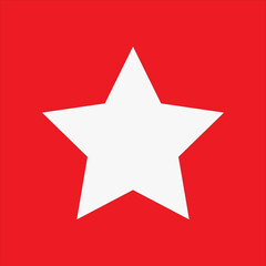 white star icon on red