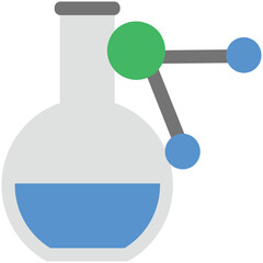 Lab Flask Flat Illustration