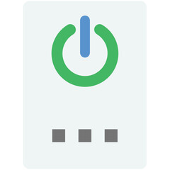 Power Button Flat Illustration