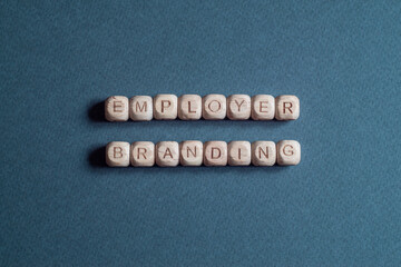 Employer branding - word concept on cubes