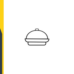 Kitchen, Crockery, Service plate in a restaurant. icon vector