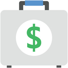 Business Bag Flat Illustration