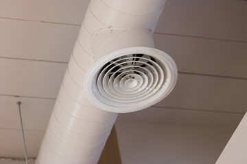 air duct steel cover, Circular air ventilation grill o f HVAC system.