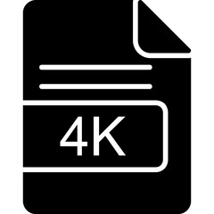 4K File Format Icon