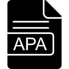 APA File Format Icon - obrazy, fototapety, plakaty