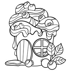  Christmas home,  honey-cake, colouring book, cup-cake, children colouring book