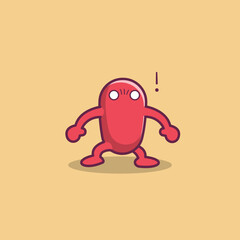 cartoon hot dog illustration simple logo icon