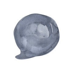 Watercolor hand drawn speech bubbles.