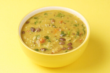 Healthy Dal Palak or yellow Toor Spinach Daal recipe also known as Patal Bhaji in India,