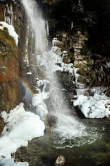 氷瀑と流水