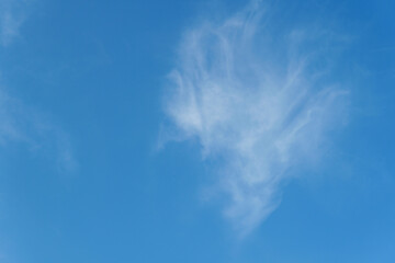 Fototapeta na wymiar clouds in the sky, Fluffy white clouds lightly in the blue sky.
