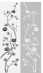 Fototapeta premium background with plant of flowers