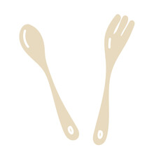 spoon fork flat icon