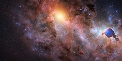 Obraz na płótnie Canvas Galaxy - space - night -nebula