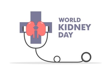 World kidney day background with stethoscope