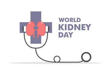 World kidney day background with stethoscope